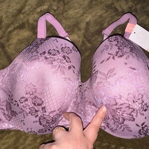 Cacique Lace Balconette Underwire Bra in Soft Purple